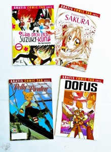 Konvolut Gratis Comic Tag 2011, 4 Hefte