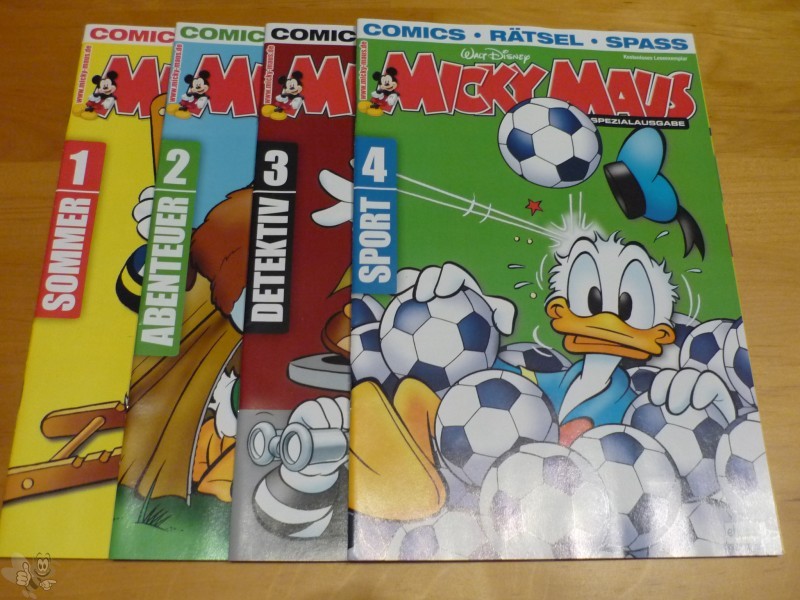 Micky Maus Spezialausgabe: 1 - 4 (kompletter Satz)