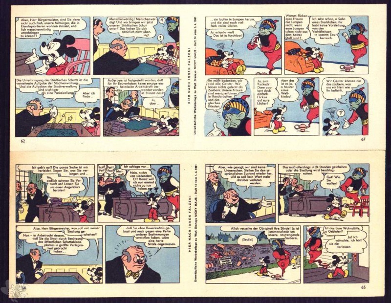 Micky Maus 1961: Nr. 14 -  lose Beilage 2 Comicstreifen