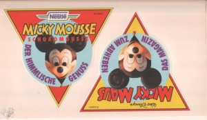 Micky Maus Werberaufkleber 2 St. ©Disney und Nestle ® 