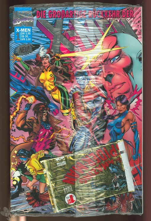 X - Men 1 originalverschweisst mit Trading Cards