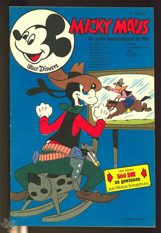 Micky Maus 46/1970 mit den Klappseiten