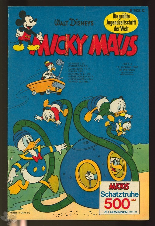 Micky Maus 2/1969 mit den Klappseiten