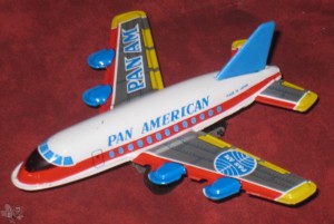 Blechspielzeug 70er * Flugzeug mit Zugrad * neuwertig