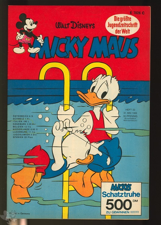 Micky Maus 22/1969 mit den Klappseiten