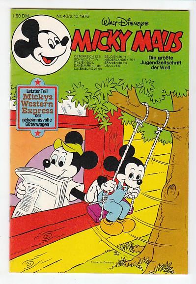 Micky Maus 1976: Nr. 40: