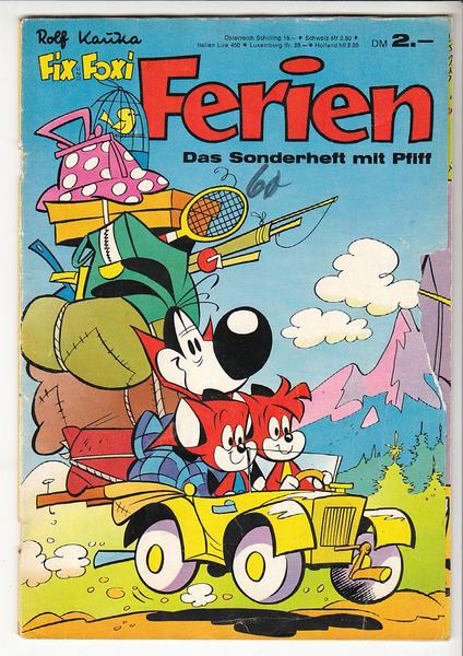 Fix und Foxi Sonderheft 1972: Ferien - Das Sonderheft mit Pfiff