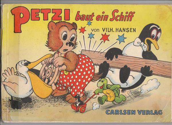 Petzi 1: Petzi baut ein Schiff (höhere Auflagen, Querformat)