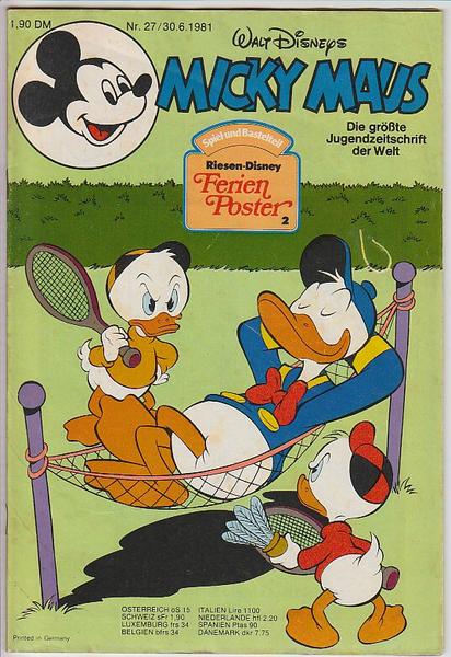 Micky Maus 1981: Nr. 27: