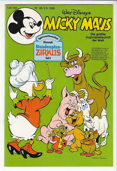 Micky Maus 1980: Nr. 36: