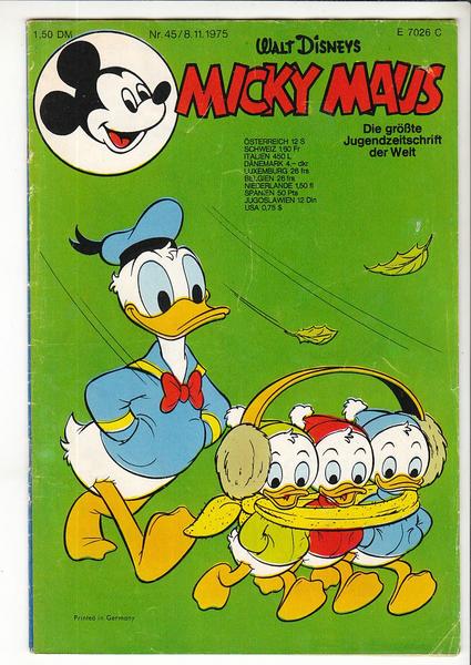 Micky Maus 1975: Nr. 45: