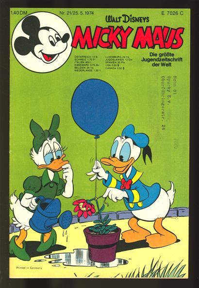 Micky Maus 1974: Nr. 21: