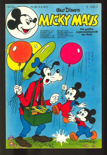 Micky Maus 1975: Nr. 36: