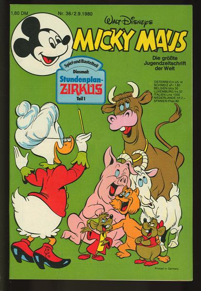 Micky Maus 1980: Nr. 36: