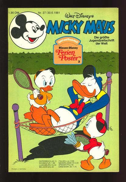 Micky Maus 1981: Nr. 27: