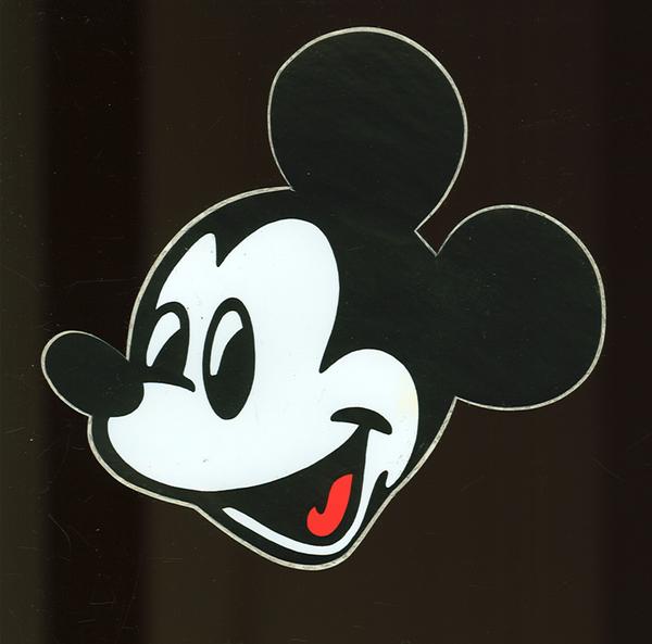 Micky Maus Autoauffkleber auf Glas