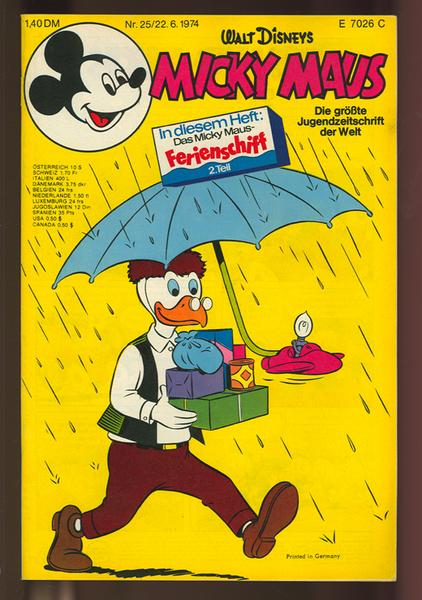 Micky Maus 1974: Nr. 25: