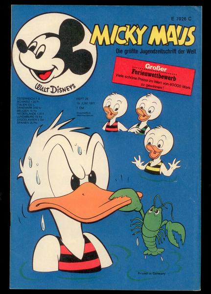 Micky Maus 1971: Nr. 25: