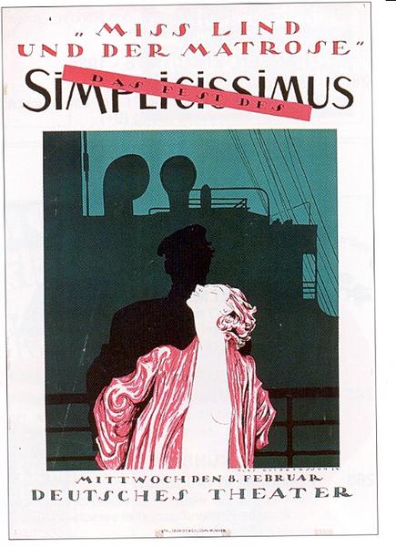 Olaf Gulbransson: Das Fest des Simplicissimus - Plakat von 1924