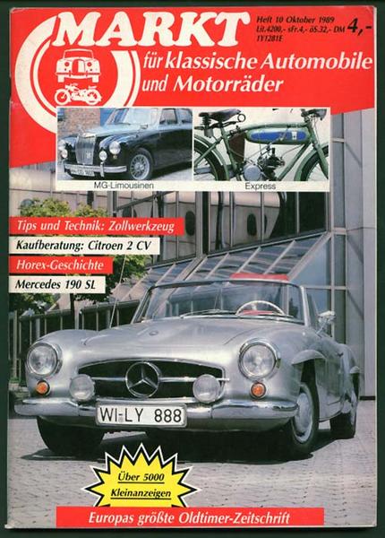 Markt 1989 Heft 10 - Autozeitschrift