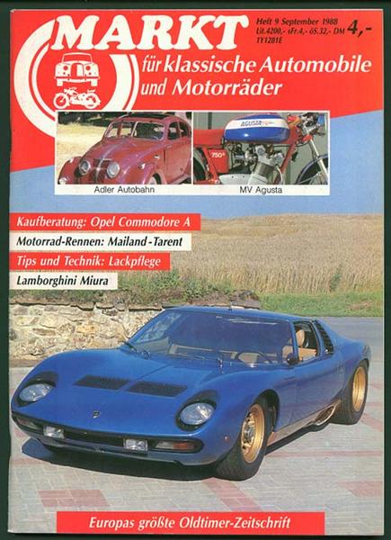 Markt 1988 Heft 9 - Autozeitschrift